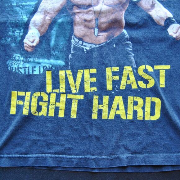John Cena Live Fast, Fight Hard Medium Black Cutoff Tank Top - Picture 5 of 7